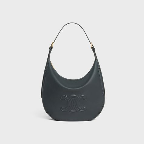 HELOISE BAG IN SUPPLE CALFSKIN - SLATE GREY | CELINE Cuir Triomphe, Summer Icon, Fragrance Bottle, Aging Beautifully, Celine Bags, Celine Bag, New Fragrances, Slate Grey, Day Bag