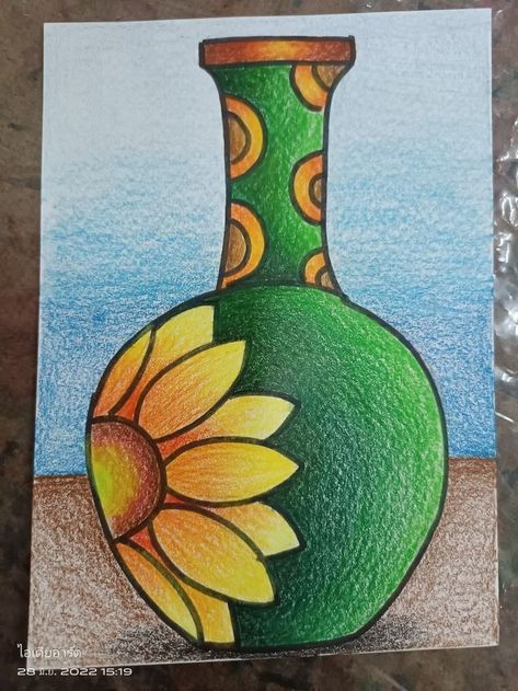 Drawing Ideas Easy With Crayons, Shading Drawing For Kids, Colored Pencil Artwork Ideas, Arte Aesthetic, Buddhist Art Drawing, Drawing Scenery, Kids Canvas Art, Art Kits For Kids, Easy Art For Kids