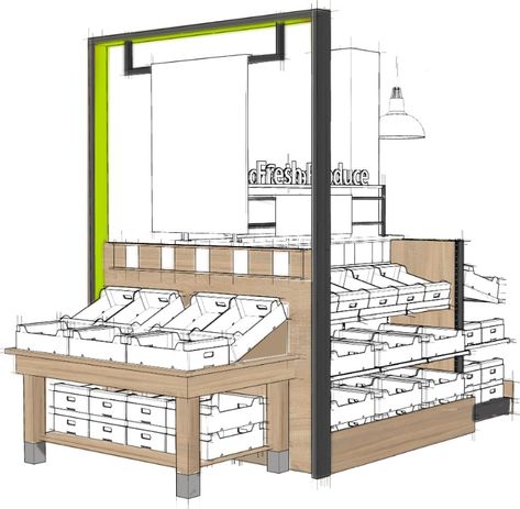 Supermarket Design Interior Retail, Mini Grocery Store Design Small Spaces, Small Supermarket Design, Shelf Supermarket, Supermarket Design Interior, Supermarket Display, Store Shelves Design, Grocery Store Design, Supermarket Shelves