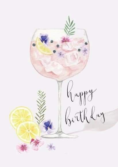 Pretty Illustration, Pretty Birthday Card, Engagement Congratulations, Gin Cocktail, Birthday Chocolates, Alcohol Gifts, Fabulous Birthday, Congratulations Gift, Wedding Engagement Gifts