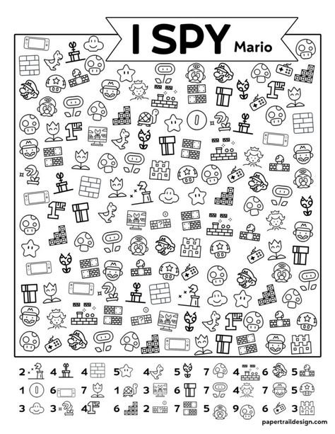 Find The Items In The Picture, Find The Differences Printables Free, Super Mario Bros Activities, Printable I Spy Pages, Free Printable I Spy Worksheets, Puzzle Pages Free Printable, I Spy Kindergarten Free Printable, I Spy Summer Printables For Kids Free, I Spy Coloring Pages