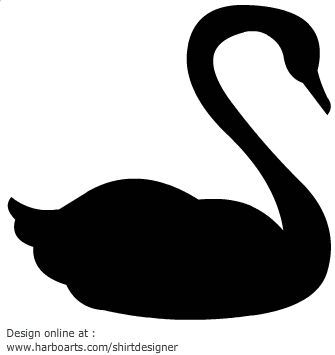 Swan Template, Swan Silhouette, Bird Template, Silhouette Clip Art, Stencil Templates, Animal Silhouette, Small Canvas, Silhouette Art, Black Swan