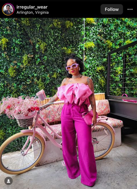 High Tea Party Outfit, Amazon Sunglasses, Amazon Pants, Fashion Collection Inspiration, The Barbie Movie, African Print Maxi Skirt, The Color Pink, Barbie Movie, Wedding Attire Guest