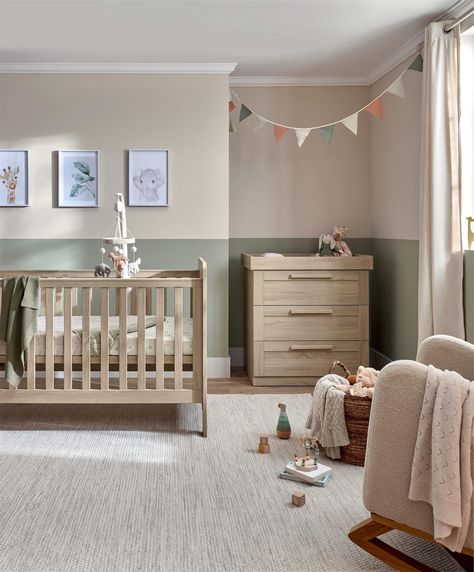 Mamas & Papas Furniture Sets Atlas 2 Piece Nursery Furniture Set with Adjustable Cot to Toddler Bed & Dresser - Light Oak Oak Nursery Ideas, Traditional Boy Nursery, Atlas Nursery, Dresser Changer, Bed And Dresser, Nursery Designs, Nursery Furniture Collections, Bed Dresser, Baby Nursery Neutral