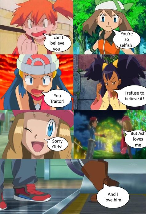 Pikachu Funny, Pokémon Heroes, Ash Ash, Pokemon Couples, Pokemon Ash And Serena, Pokemon Firered, Pokemon Ash, Pokemon Backgrounds, Evil Anime