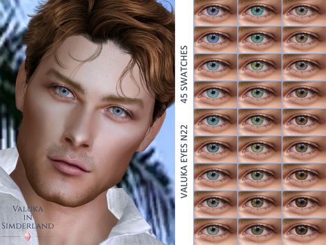 The Sims Resource - [Patreon] Valuka - Eyes N22 Sims 4 Eyes Cc, Sims 4 Eyes, Sims 4 Male, Mods Sims 4, Male Sims, Cc Packs, Sims 4 Cc Eyes, Sims 4 Tsr, Cc Folder