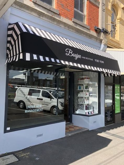 Boutique Exterior Store Fronts, Store Awning, Cafe Awning, Awning Design, Commercial Blinds, Shop Awning, Custom Awnings, Fabric Awning, Outdoor Restaurant Design