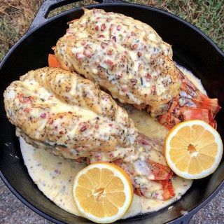 Lobster Tails with Lemon Butter Sauce Recipe With Garlic, Lobster Recipes Tail, Grilled Lobster, Lobster Tail, How To Cook Lobster, Artichoke Recipes, Lobster Recipes, Lobster Tails, Garlic Recipes