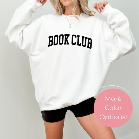 Book Club Sweatshirt, Bookish Gift, Book Lover Sweater, Bookworm Gift, Book Worm, Librarian Gift, English Teacher Gift, Reading Enthusiast by ShopLingerLonger on Etsy English Teacher Gifts, Warm Fabric, Gifts For Librarians, Club Sweatshirts, Gifts For Bookworms, Book Worm, Bookish Gifts, English Teacher, Librarian