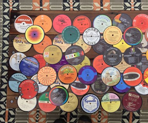 Vinyl Record Projects, Record Diy, Vinyl Records Diy, Records Diy, Vinyl Record Crafts, Record Crafts, Record Albums, Recording Studio Design, Old Vinyl Records