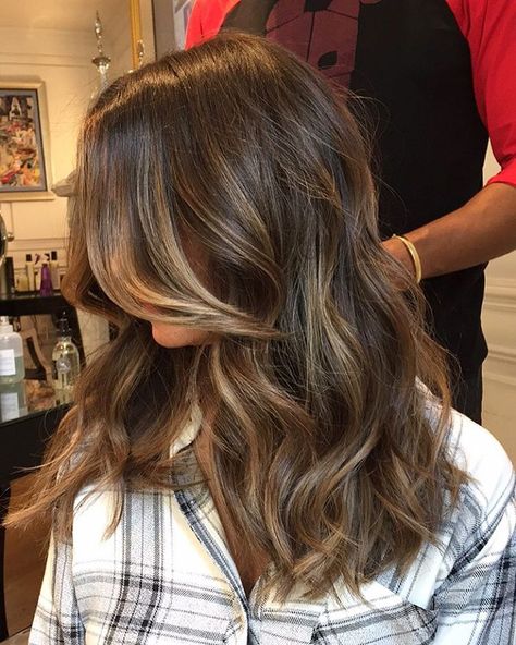 Alen M | Femme Coiffure Salon on Instagram: “#HairColor by @AlenM #HairCut by… Cool Brown Hair, Wave Hairstyle, Brown Hair With Caramel Highlights, Waves Haircut, Caramel Hair, Fesyen Rambut, Brunette Balayage Hair, Brown Hair Balayage, Caramel Highlights