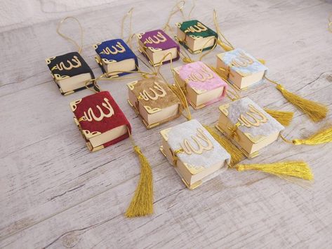 10 colors Mini Quran Favor Velvet Quran Car Hanging Quran | Etsy Mini Quran, Quran Gift, Engagement Favors, Unique Party Favors, Mirror Color, Car Hanging, Bookshelves Diy, Ramadan Gifts, Eid Gifts