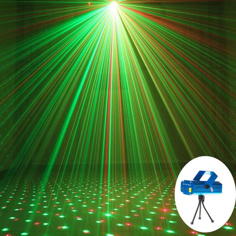 Portable Mini multi LED Laser Projector Stage Light Auto / Voice Xmas DJ Party Home Wedding LED Laser Stage Light Projector Projector Portable, Green Christmas Lights, Laser Stage Lighting, Led Stage Lights, Christmas Landscape, Light Projector, Lawn Lights, Stage Light, Dj Party