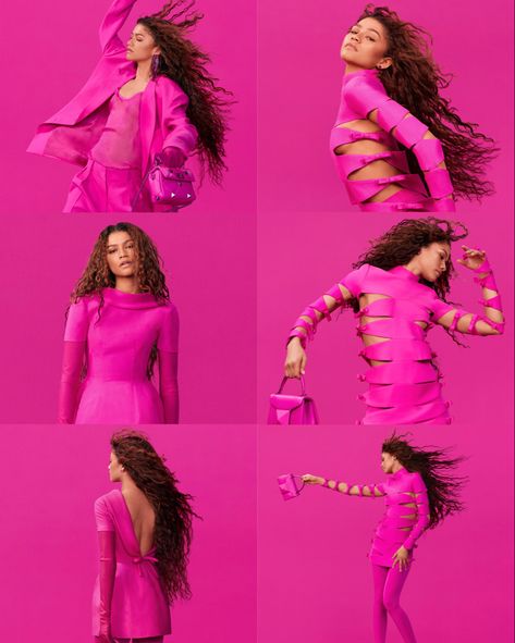 All Pink Photoshoot Creative, Pink On Pink Photoshoot, One Color Photoshoot, Purple Monochrome Photoshoot, Hot Pink Birthday Photoshoot, Barbie Style Photoshoot, Colorful Editorial Photoshoot, Hot Pink Photoshoot, All Pink Photoshoot