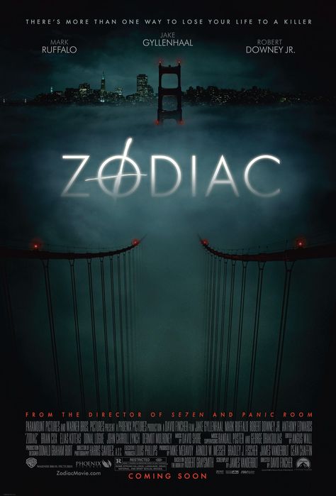 Zodiac Zodiac 2007, Robert Graysmith, Elias Koteas, John Terry, Zombie Land, Zodiac Killer, Brian Cox, Denis Villeneuve, Knights Of The Zodiac