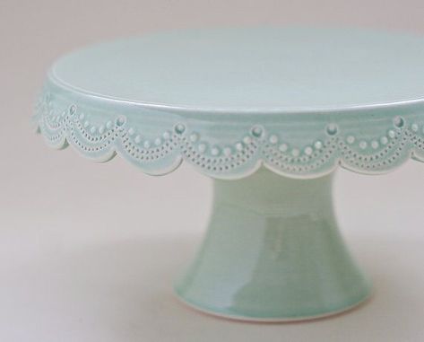 Scalloped Cake Stand, Small Cake Stand, Mini Cake Stand, Stitch Cake, Cake Stand Ceramic, Cake Pedestal, Cake Plates Stand, Small Cake, Ceramics Projects