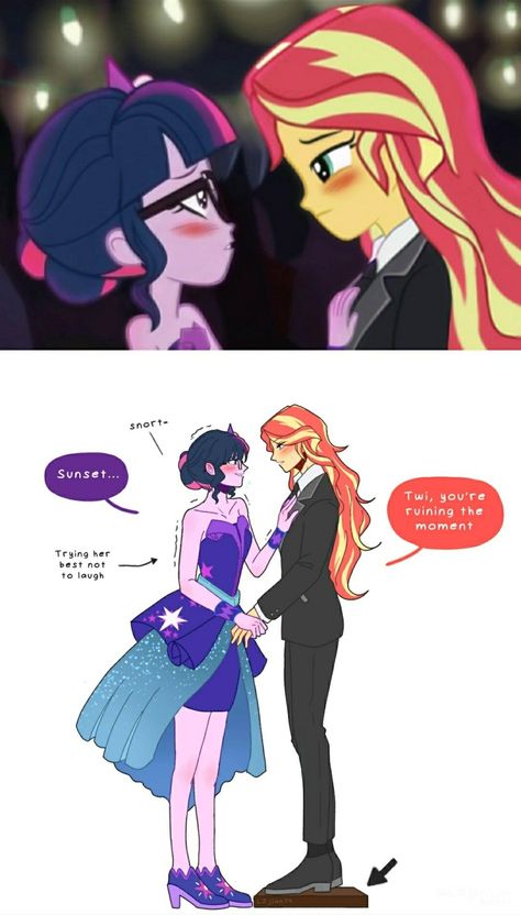 Twilight X Sunset Shimmer, Sunset X Twilight, Mlp Yuri, Mlp Ships, Walpapers Cute, Mlp Twilight, My Little Pony Twilight, My Little Pony Wallpaper, My Lil Pony