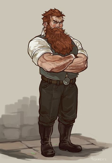 Dnd Barkeep, Dnd Dwarven, Dwarves Art, Halfling Character Art, Baker Character, Dnd Npc, Character And Setting, Dungeons And Dragons Characters, Dnd Art