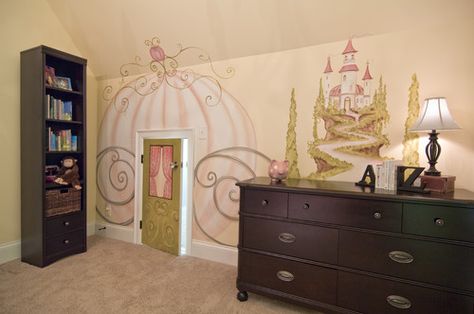 Princess Playroom, Prince Room, Cinderella Nursery, Princess Mural, Cinderella Room, Castle Mural, Childrens Wall Murals, Room Murals, Deco Disney