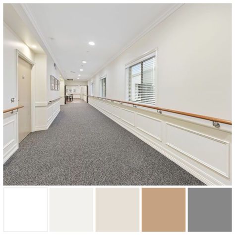 Hospital Color Scheme, Hospital Mood Board, Hospital Colour Palette, Aged Care Interior Design, Hospital Color Palette, Medical Color Palette, Colour Palette Illustration, Hospital Interiors, Palette Illustration