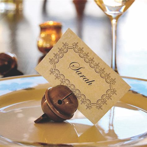 Our toasting bells are the perfect addition to your dinner party or holiday table. Whether you’re decorating for fall, Christmas, New Year’s Eve or another celebratory event, we’ve got you covered!⁣⁣⁣⁣Our beautiful toasting bells serve as a place card holder for your guests, a unique label holder for your holiday buffet, as well as a gorgeous bell to ring as you toast & celebrate your special occasion! Our Toasting Bells / Place Card Holders are handcrafted from premium lead-free brass. They are Place Seating Card Ideas, Meaningful Signs, Xmas Foods, Place Holders, Christmas Place Cards, Thanksgiving Dinner Table, The Polar Express, Hosting Christmas, Christmas Place