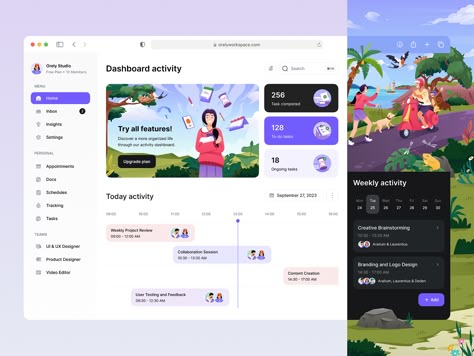 Productivity Dashboard: Organize Your Tasks with a To-Do List 📝 by Orely on Dribbble Productivity Dashboard Design, Hotel Management Dashboard, Recent Activity Dashboard, Program Management Dashboard, Admin Dashboard Ui Design, Web Design Mobile, Bright Minds, List Design, Dashboard Design