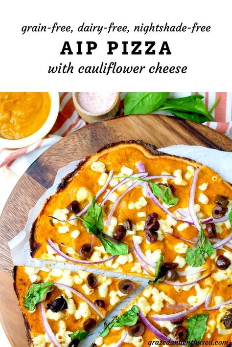 Aip Pizza Sauce, Aip Pizza Crust, Aip Pizza, Healthy Pizzas, Nomato Sauce, Aip Vegan, Nightshade Free Recipes, Sliced Carrots, Paleo Pizza