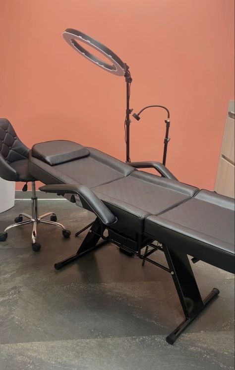 I finally upgraded my massage table to this new facial bed on Amazon and I am SO happy! Now I can sit my clients up to map out their eyebrows. I can raise and lower my clients back and legs and I have double the space in my salon. Click the link below for details 💖🦋 #amazonfinds #amazonfavorites #browartistmusthaves #estheticianroomideas Esthetician Bed, Beauty Basket, Tattoo Table, Salon Tattoo, Facial Bed, Tattoo Chair, Esthetician Room, Spa Equipment, Brow Artist