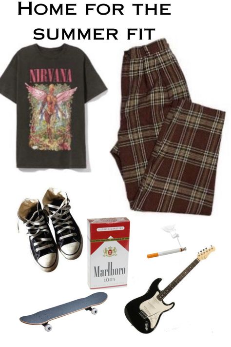 Grunge Summer Outfits Masc, Midwest Emo Summer Outfits, Indie Punk Outfits, Midwest Emo Sweater, Stoners Aesthetic Outfits, Summer Trans Masc Outfits, Mid West Emo Outfits, Indie Goth Outfits, Trans Masc Outfits Summer