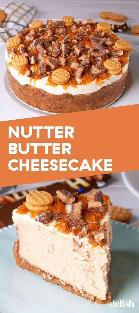 Pb&j No Bake Cheesecake, Nutty Butty Cheesecake, Peanut Butter Fudge Cheesecake, Nutter Butter Cheesecake Recipes, Nutty Buddy Cheesecake, Nutter Butter Recipes, Nutter Butter Cheesecake, Nutter Butter Pie, Nutter Butter Dessert