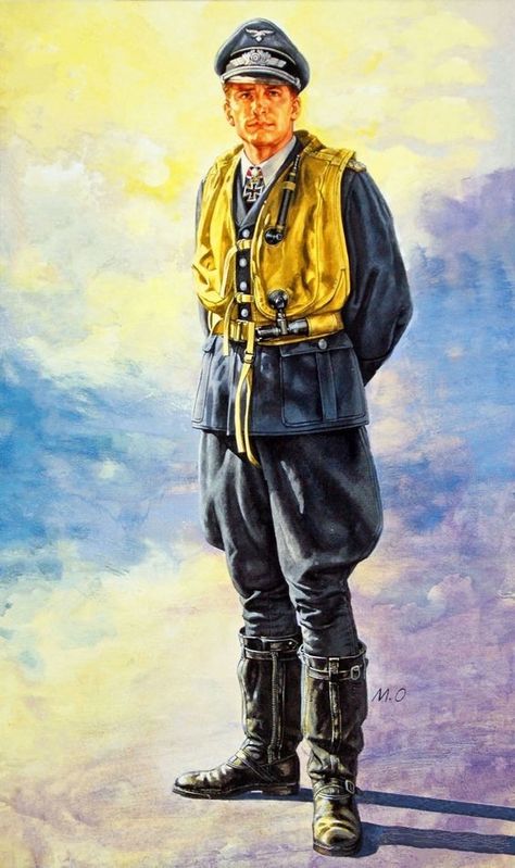 Wwii Fighter Pilot, Wwii Propaganda Posters, Wwii Propaganda, Luftwaffe Pilot, Wwii Uniforms, Wwii Fighters, Military Drawings, German Soldiers Ww2, German Uniforms