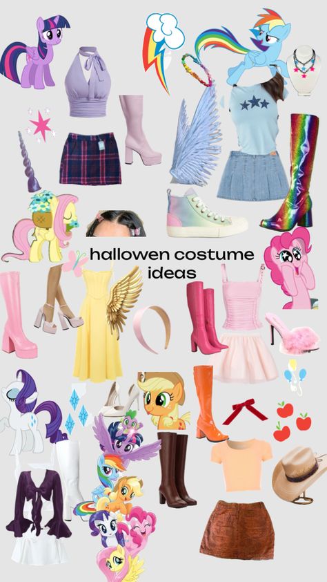 #mylittlepony #halloween #fall #autumn #october #costume #mlp #viral Purim Costumes, Classy Halloween Costumes, My Little Pony Costume, Trio Halloween Costumes, Autumn October, Pretty Halloween Costumes, Duo Halloween Costumes, Hallowen Costume, Twin Outfits