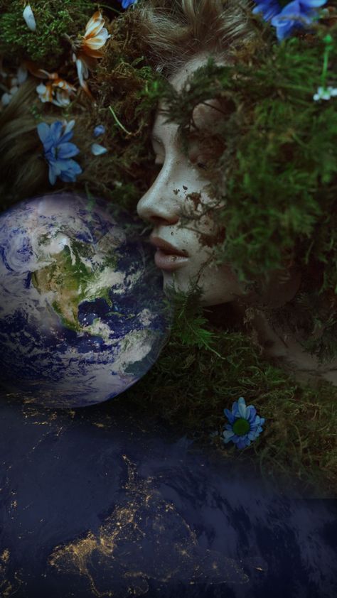 gaia #aesthetic #collageart #myfirstshuffle Gaia Aesthetic, Gaia Goddess, Esoteric Art, Spiritual Love, Stay Weird, Earth Angel, Diy Resin Art, Environmental Art, Nature Aesthetic