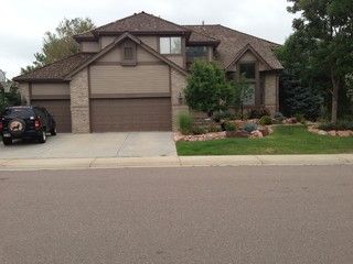 Tan house with dark brown trim Brown Trim House Exterior, Color For House Exterior, House Exterior Dark, Grey Siding House, Brown House Exterior, Brown Shutters, Dark Brown Paint, Color For House, Brown Front Doors