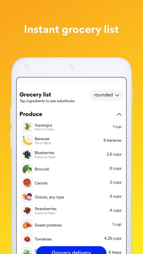 Grocery List App, Meal Planner App, Budget Grocery Shopping, Grocery Shopping App, Goal Body, Grocery Planning, Recipe App, Preworkout Snack, Ux Inspiration