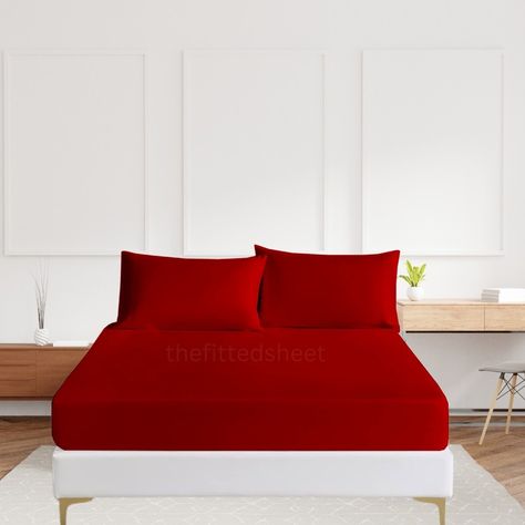 Red Sheets, White Sheets, Uk Products, Fitted Sheets, Fitted Sheet, Bed Sheets, Order Now, Shop Now, Bed