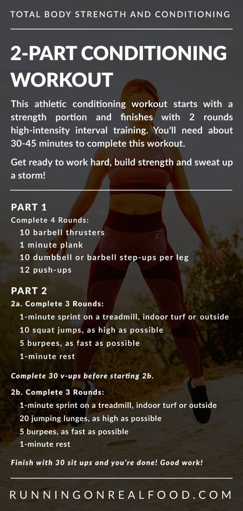 This athletic conditioning workout starts with a strength portion and finishes with high-intensity interval training. You’ll need about 30-45 minutes to complete it. High Intensity Interval Training Gym, Functional Athletic Training, Athlete Training Workouts, Athlete Workout Training, Functional Training Workouts For Women, Training Like An Athlete, Functional Strength Training Workouts, Athletic Workouts, Workout Finishers