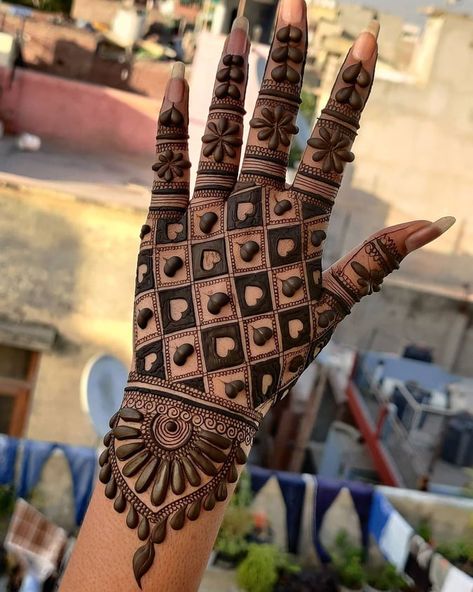 Prettiest Net Henna Designs (Jaal Mehndi Designs) For Any Occasions - Tikli Net Henna Designs, Cute Henna Designs, Latest Henna Designs, Mehndi Designs For Kids, Very Simple Mehndi Designs, Simple Mehndi Designs Fingers, Pretty Henna Designs, Full Mehndi Designs, Mehndi Designs Front Hand