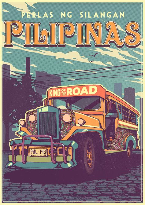 Design Deals - Tatak Pinoy Rides on Behance Philippine Culture Poster, Wikang Pambansa, Retro Posters For Room, Retro Futurism Art, Futurism Art, Filipino Art, Philippine Art, Philippines Culture, Graphic Design Infographic