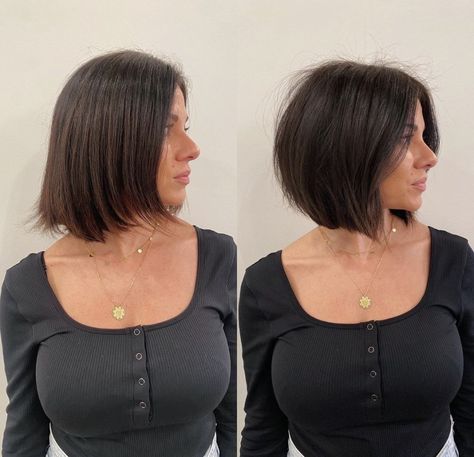 Kort Bob, Trendy Bob, Stacked Bob, Stacked Bob Haircut, Long To Short Hair, Chin Length Hair, Bob Haircut For Fine Hair, Bob Hairstyles For Fine Hair, Short Bob Haircuts