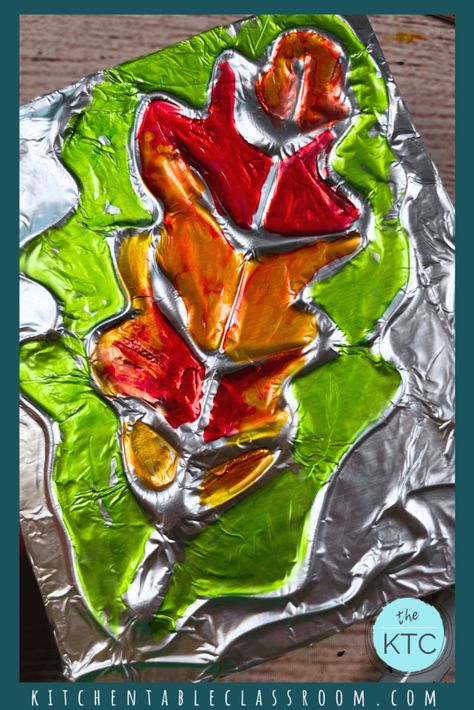 Foil and glue create a the perfect canvas for adding color with permanent markers! Foil Art For Kids, Tin Foil Crafts, Elements Of Art Texture, Art Supplies List, Aluminum Foil Art, Kid Friendly Crafts, Senior Activities, Kids Art Class, Elementary Art Projects