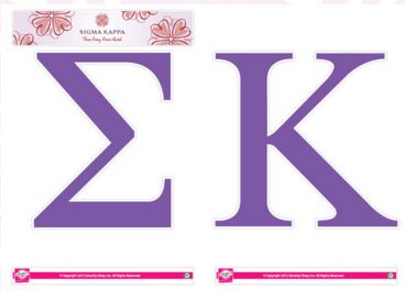 Sigma Kappa Wall Decals Jumbo Letters, Girl Power Stickers, Letter Decals, Family Stickers, Alpha Chi Omega, Alpha Chi, Sigma Kappa, Block Lettering, Greek Life