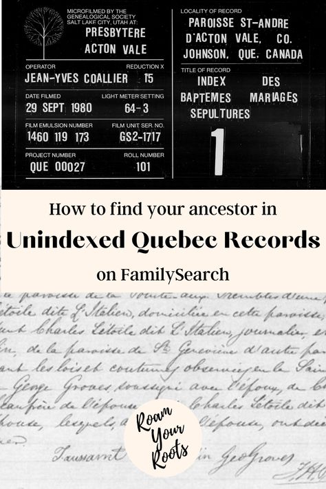 Are you having trouble with Quebec genealogy because you can't find your French Canadian ancestor in the unindexed records? In this blog I'll show you how to quickly and efficiently find your ancestor in unindexed records on FamilySearch Best Genealogy Software, Archiving Family History, How To Use Ancestry.com, What Remains Of Edith Finch Family Tree, Family Search, Genealogy Research, Family Genealogy, Genealogy, Finding Yourself