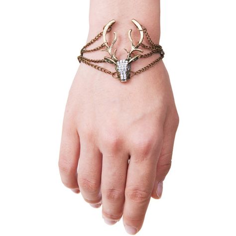 Victoriaswing Deer Head Bracelet ($14) ❤ liked on Polyvore featuring jewelry, bracelets, chain pendant, chain jewelry, chain bracelet, bracelet bangle and bracelet jewelry Xmas Fashion, Deer Jewelry, Fake Jewelry, Latest Street Fashion, Deer Head, Glitz And Glam, Pendant Bracelet, Chain Pendants, Chains Jewelry