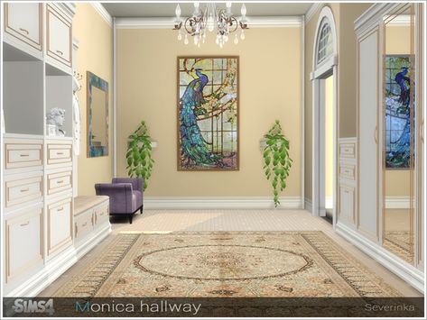 A set of furniture and decor for the hollway in a classic elegant style Found in TSR Category 'Sims 4 Hallway Sets' Sims 4 Hallway, Big Dresser, Hallway Panelling, False Wall, Classic Elegant Style, Sims 4 House Building, The Sims 4 Download, Sims 4 Cc Furniture, Sims Community