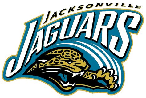 Jacksonville Jaguars Alternate Logo (1995) - Jaguar head and arm with swooshes below script Jaguar Logo, Jacksonville Jaguars Football, Jaguars Logo, Jacksonville Jaguars Logo, Jaguars Football, Custom Temporary Tattoos, Nfl Logo, Football Logo, Sports Svg