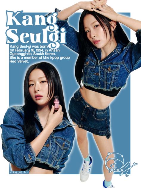 🚨Personal use only, do not repost Kang Seulgi redvelvet #kpop #poster #desing #seulgi #redvelvet Korean Magazine Layout, Collage Poster Design Layout, Blue Magazine Cover, Kpop Magazine Cover, Seulgi Poster, Kpop Editorial, Magazine Poses, Streetwear Magazine, Posters Kpop