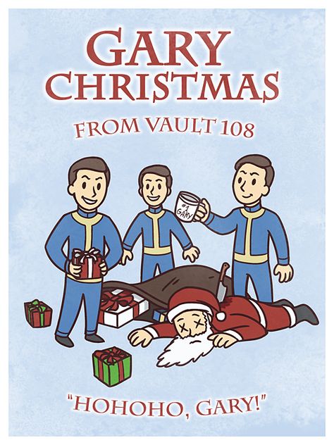 Merry Christmas, Gary! (via Doomed-Dreamer on Deviant Art) - Imgur Fallout 3 Wallpaper, Fallout Christmas, Fallout Funny, Vault Tec, Fallout Game, Bethesda Games, Fallout Art, Geek Games, Fallout 3