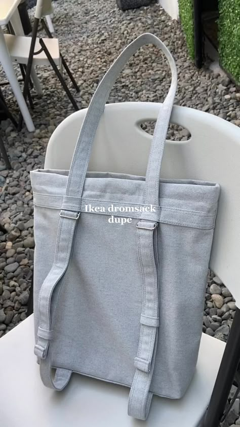 Favorite on the list!!🙌🙌 #ikea #dupe #dromsack #tote #backpack #ikea... | TikTok Ikea Dromsack, School Tote Bag With Adjustable Strap, Detachable Strap Hobo Tote Bag For Shopping, Nylon Hobo Tote Bag, Ikea Bag, Functional Hobo Tote Bag With Detachable Strap, Ikea Tote Bag, Jean Bags Pattern Ideas, Backpack Pattern Sewing