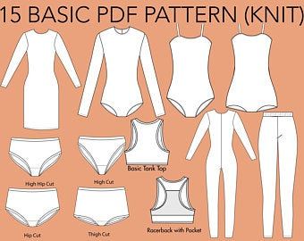 Bodysuit Sewing Pattern, Basic Dress Pattern, Bodysuit Pattern, Knitting Blocking, Plus Size Sewing Patterns, Knit Dress Pattern, Plus Size Sewing, Basic Sewing, Pattern Dress Women